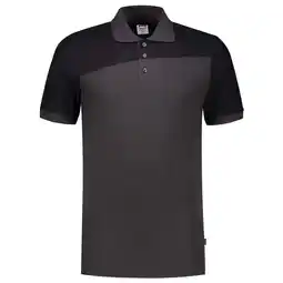 Welkoop Tricorp Bicolor Naden - Poloshirt - Donkergrijs/Zwart aanbieding