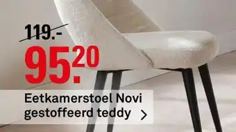 Karwei Eetkamerstoel Novi gestoffeerd teddy aanbieding