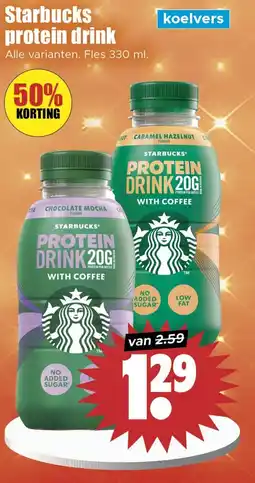 Dirk Starbucks protein drink aanbieding