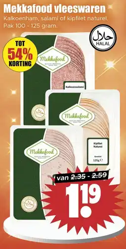 Dirk Mekkafood vleeswaren aanbieding