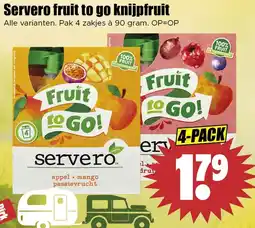 Dirk Servero fruit to go knijpfruit aanbieding