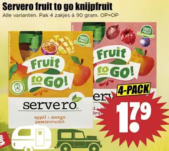 Dirk Servero fruit to go knijpfruit aanbieding