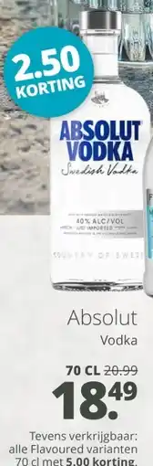 Mitra Absolut Vodka aanbieding