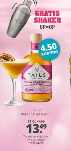 Mitra Tails Passion Fruit Martini aanbieding