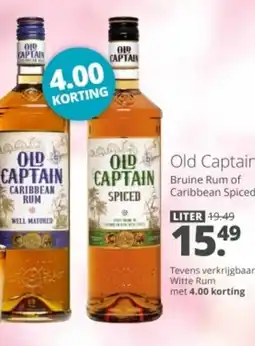 Mitra Old Captain Bruine Rum of Caribbean Spiced aanbieding