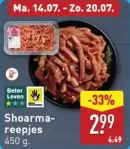 ALDI Shoarmareepjes aanbieding