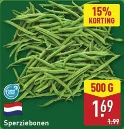 ALDI Sperziebonen aanbieding