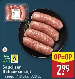 ALDI Saucijzen Italiaanse stijl aanbieding