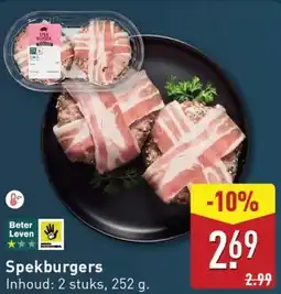 ALDI Spekburgers aanbieding
