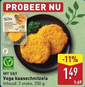 ALDI MY VAY Vega kaasschnitzels aanbieding