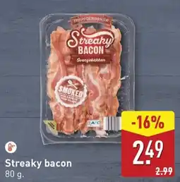 ALDI Streaky bacon aanbieding