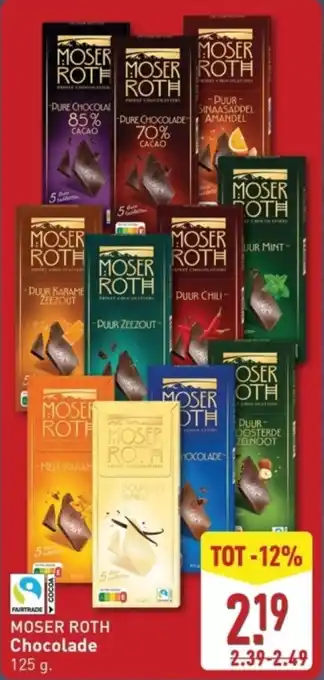 ALDI Moser roth chocolade aanbieding