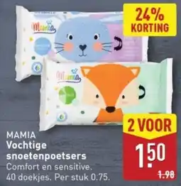 ALDI Mamia Vochtige snoetenpoetsers aanbieding