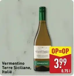 ALDI Vermentino Terre Siciliane Italië aanbieding