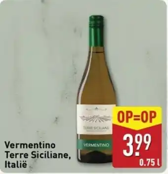 ALDI Vermentino Terre Siciliane Italië aanbieding