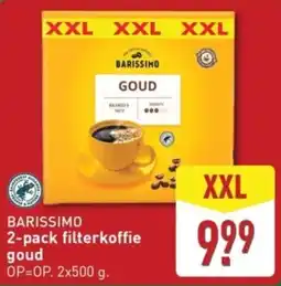 ALDI Barissimo 2 pack filterkoffie goud aanbieding