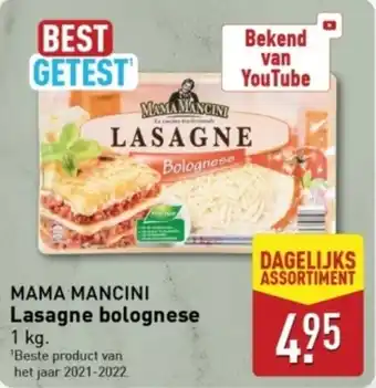 ALDI Mama mancini lasagne bolognese aanbieding
