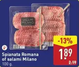 ALDI Spianata Romana of salami Milano aanbieding