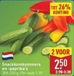 ALDI Snackkomkommers en paprika's aanbieding