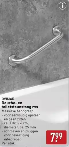 ALDI Ovimar douche en toiletsteunstang rvs aanbieding