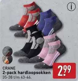 ALDI Crane 2 pack hardloopsokken aanbieding
