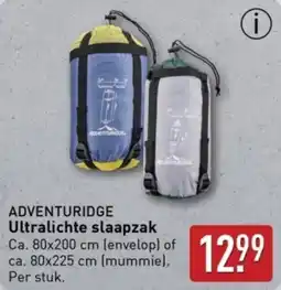 ALDI Adventuridge ultralichte slaapzak aanbieding