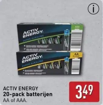 ALDI Activ energy 20 pack batterijen aanbieding