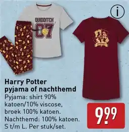 ALDI Harry potter pyjama of nachthemd aanbieding