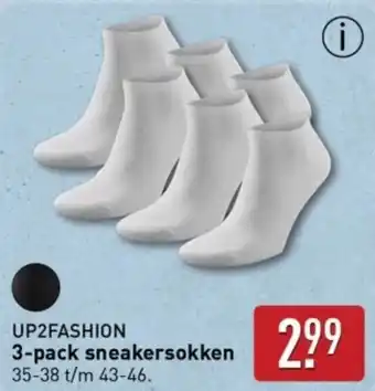 ALDI UP2FASHION 3 pack sneakersokken aanbieding