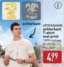 ALDI UP2FASHION achterkant T shirt met print aanbieding