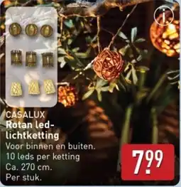 ALDI Casalux rotan ledlichtketting aanbieding