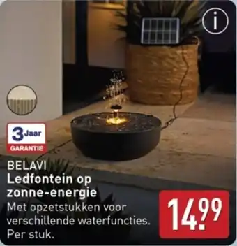 ALDI Belavi ledfontein op zonne energie aanbieding