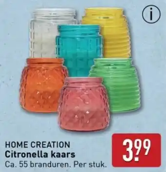 ALDI Home creation Citronella kaars aanbieding