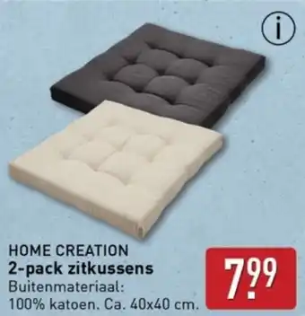 ALDI Home creation 2 pack zitkussens aanbieding