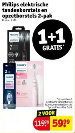 Kruidvat Philips elektrische tandenborstels en opzetborstels aanbieding