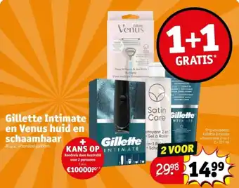 Kruidvat Gillette Intimate en Venus huid en schaamhaar aanbieding