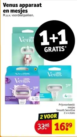 Kruidvat Venus apparaat en mesjes aanbieding