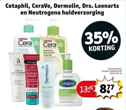 Kruidvat Cetaphil, CeraVe, Dermolin, Drs. Leenarts en Neutrogena huidverzorging aanbieding