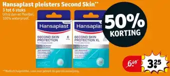 Kruidvat Hansaplast pleisters Second Skin aanbieding