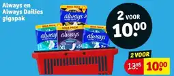 Kruidvat Always en Always Dailies gigapak aanbieding