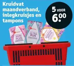 Kruidvat Kruidvat maandverband, inlegkruisjes en tampons aanbieding