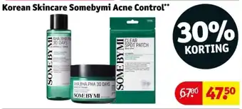Kruidvat Korean Skincare Somebymi Acne Control aanbieding