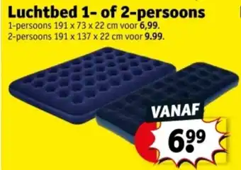 Kruidvat Luchtbed 1- of 2-persoons aanbieding