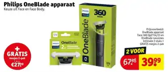 Kruidvat Philips OneBlade apparaat aanbieding