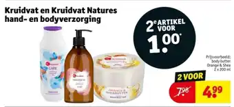 Kruidvat Kruidvat en Kruidvat Natures hand- en bodyverzorging aanbieding