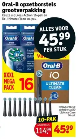 Kruidvat Oral-B opzetborstels grootverpakking aanbieding