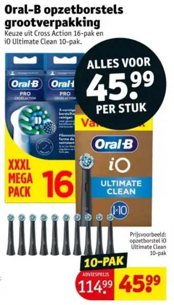 Kruidvat Oral-B opzetborstels grootverpakking aanbieding
