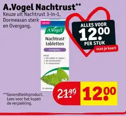 Kruidvat A.Vogel Nachtrust aanbieding