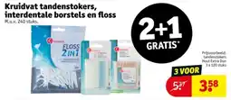 Kruidvat Kruidvat tandenstokers, interdentale borstels en floss aanbieding