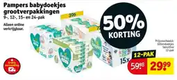Kruidvat Pampers babydoekjes grootverpakkingen aanbieding